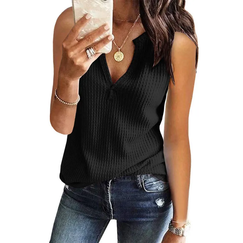 2021 New Summer Female Knitted Tank Tops Sexy Deep V-neck T-Shirt Vest Women Sleeveless Elasticity Sweater Solid Casual
2021 New Summer Female Knitted Tank Tops Sexy Deep V-neck T-Shirt Vest Women Sleeveless Elasticity Sweater Solid Casual