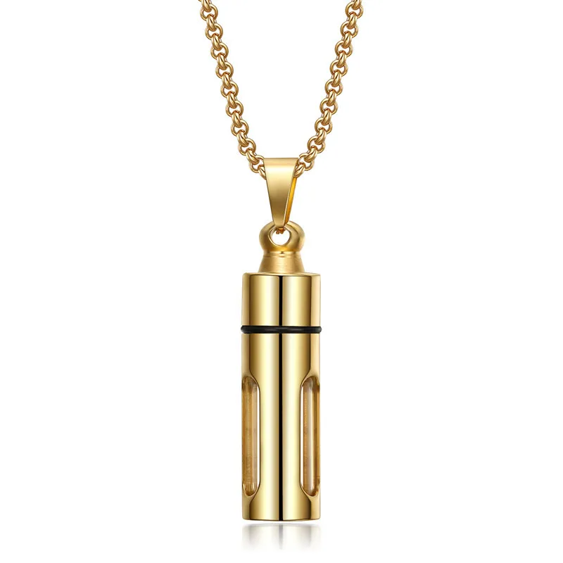 New Hot Sale Necklace Can Open Perfume Bottle Pendant Aroma Essential Oil Necklace Creative Men's Stainless Steel Jewelry
New Hot Sale Necklace Can Open Perfume Bottle Pendant Aroma Essential Oil Necklace Creative Men's Stainless Steel Jewelry