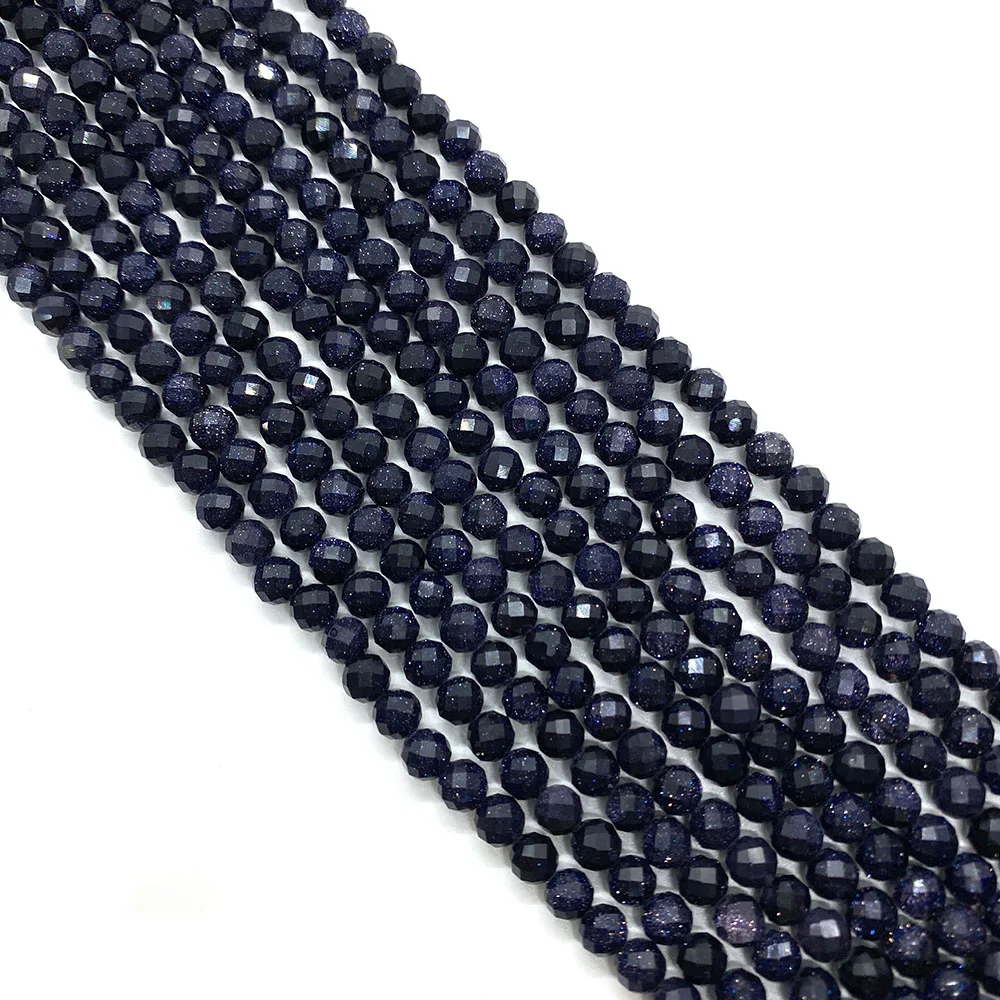 Natural Stone Faceted Round Beads Blue Sandstone Loose Spacer Beads for Jewelry Making Necklace Bracelet DIY Craft Accessories
Natural Stone Faceted Round Beads Blue Sandstone Loose Spacer Beads for Jewelry Making Necklace Bracelet DIY Craft Accessories
