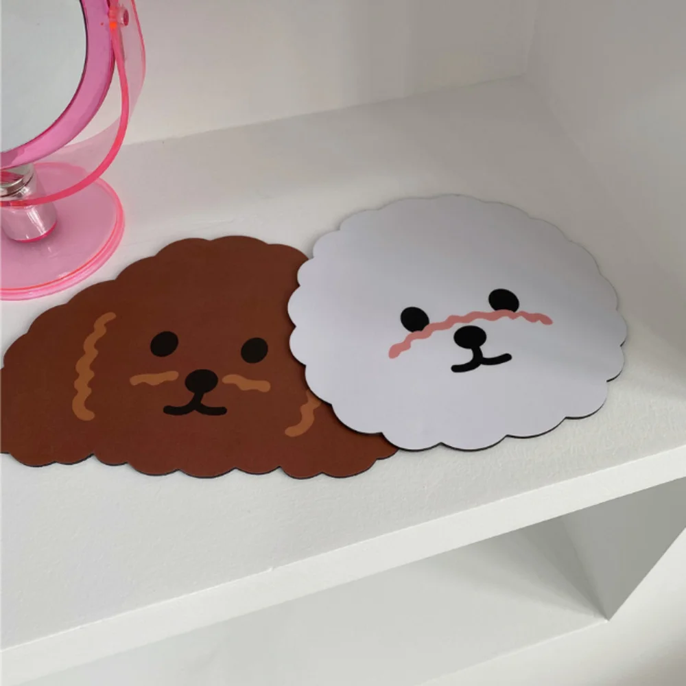 High Quality Cute Teddy Puppy Mouse Pad Cup Mat Ins Cartoon Simple White Color Mouse Pad Rubber Mouse Mat For Girl
High Quality Cute Teddy Puppy Mouse Pad Cup Mat Ins Cartoon Simple White Color Mouse Pad Rubber Mouse Mat For Girl