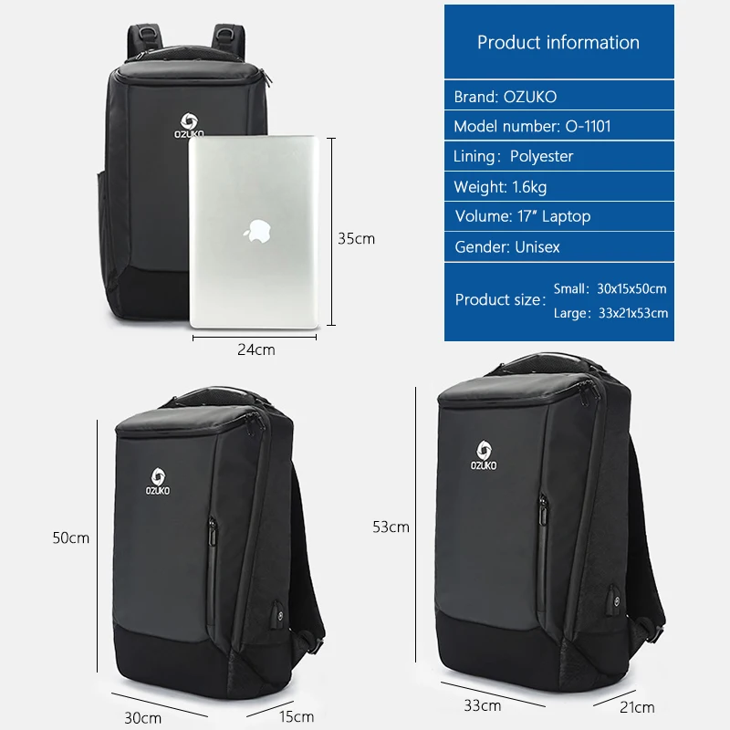 Design Men's 17 Inch Laptop Backpack Large Capacity Waterproof Backpacks for Men Male USB Business Back Pack Travel Bag Mochila
Design Men's 17 Inch Laptop Backpack Large Capacity Waterproof Backpacks for Men Male USB Business Back Pack Travel Bag Mochila