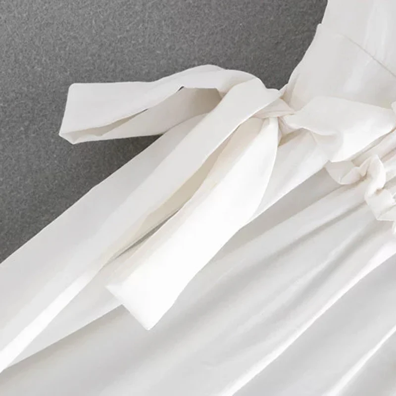 Women Solid White V Neck Dress Mini Ruffles Sleeveless Bow Tie Sashes Elastic Waist Sweet Dress Female Chic Vestidos New 2020
Women Solid White V Neck Dress Mini Ruffles Sleeveless Bow Tie Sashes Elastic Waist Sweet Dress Female Chic Vestidos New 2020