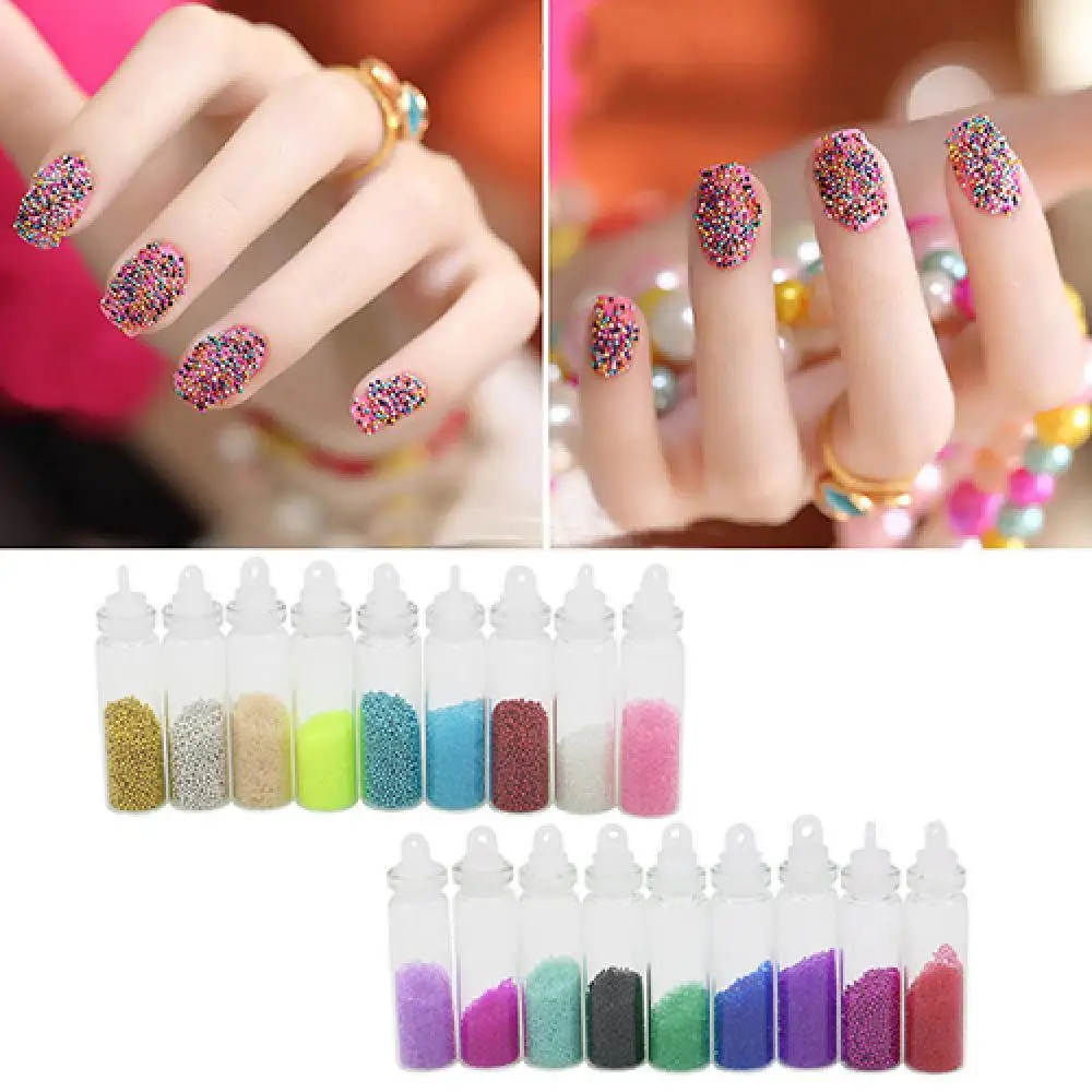 50% Hot Sale 18 Mini Bottle Set Glass Balls Beads Colorful Nail Art Tips DIY Decor Manicure
50% Hot Sale 18 Mini Bottle Set Glass Balls Beads Colorful Nail Art Tips DIY Decor Manicure