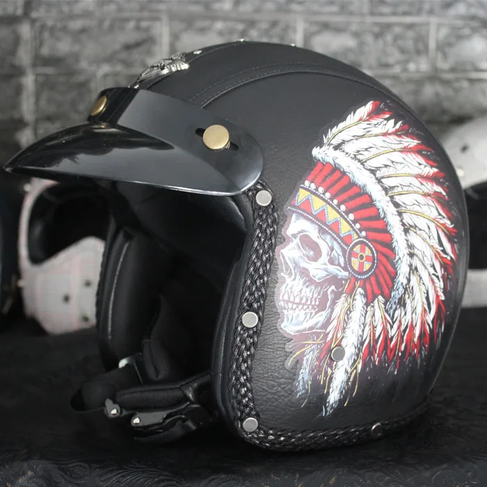 2018 New Synthetic Leather Motorcycle Helmet Retro Chopper Cruiser Chopper Scooter Cafe Racing Motorcycle Helmet 3/4 Face Helmet
2018 New Synthetic Leather Motorcycle Helmet Retro Chopper Cruiser Chopper Scooter Cafe Racing Motorcycle Helmet 3/4 Face Helmet