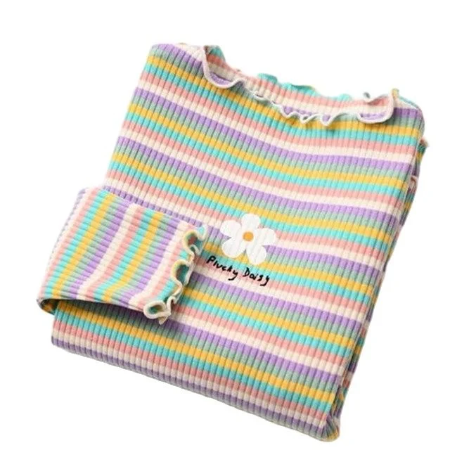Cotton Baby Girls Summer Long Sleeve T-shirts Cartoon Loose Shirt Children T-shirt Casual Sweet Tops P655
Cotton Baby Girls Summer Long Sleeve T-shirts Cartoon Loose Shirt Children T-shirt Casual Sweet Tops P655