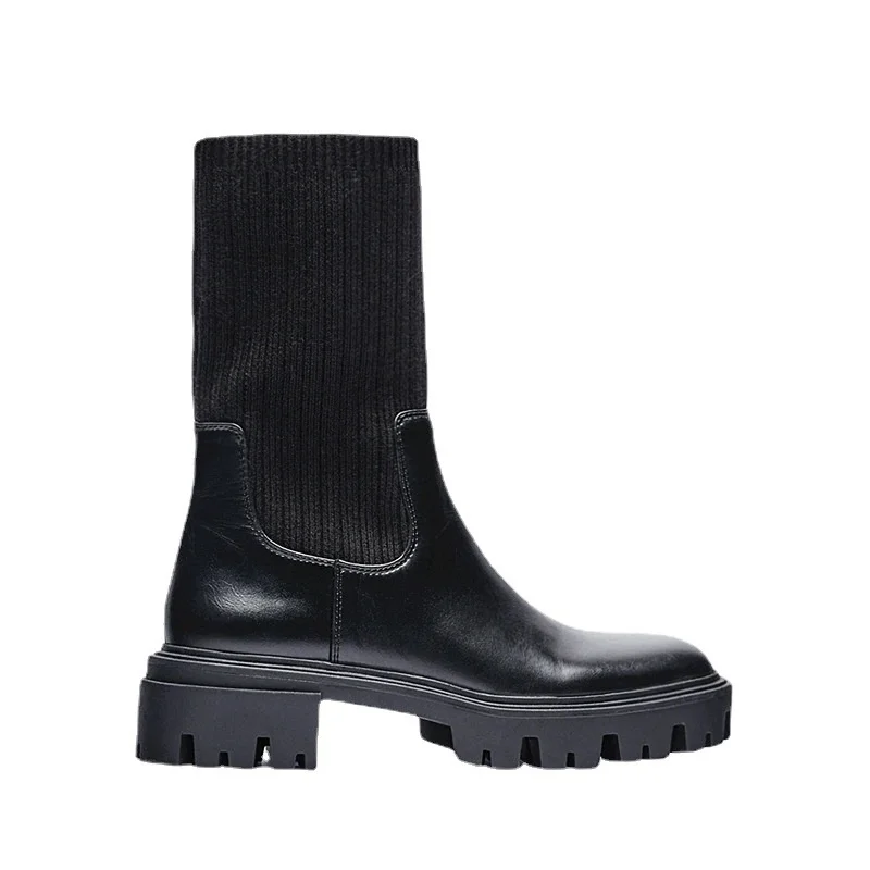 New Chelsea Leather Fall Winter Warm Women Martin Boots Women's Elastic Socks Platform Boots Casual Ladies Martins Fashion Shoes
New Chelsea Leather Fall Winter Warm Women Martin Boots Women's Elastic Socks Platform Boots Casual Ladies Martins Fashion Shoes