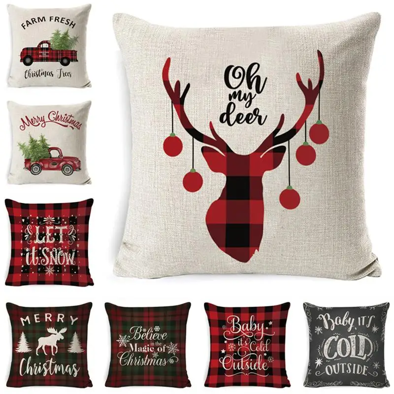 45*45cm Single Linen Christmas Decorative Pillowcase Sofa Cushion Cover Throw Pillow Cover Home Pillowcase
45*45cm Single Linen Christmas Decorative Pillowcase Sofa Cushion Cover Throw Pillow Cover Home Pillowcase