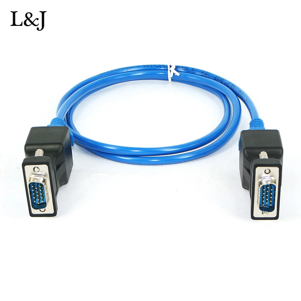 Кабели-удлинители VGA штекер-гнездо к LAN RJ45 CAT5 CAT6 20 м сетевой кабель-адаптер кабели
