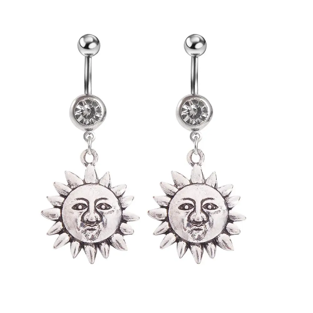 CRYSPURE Belly Button Rings Belly Piercing Women Men Body Jewelry Navel Piercing Rings Sun Face stainless steel 2020 New
CRYSPURE Belly Button Rings Belly Piercing Women Men Body Jewelry Navel Piercing Rings Sun Face stainless steel 2020 New