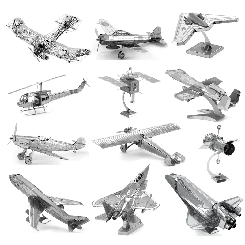 3D Metal Puzzle aircraft Lunar Module shuttle F15 fighter SR71 B17 model KITS Assemble Jigsaw Puzzle Gift Toys For Children
3D Metal Puzzle aircraft Lunar Module shuttle F15 fighter SR71 B17 model KITS Assemble Jigsaw Puzzle Gift Toys For Children