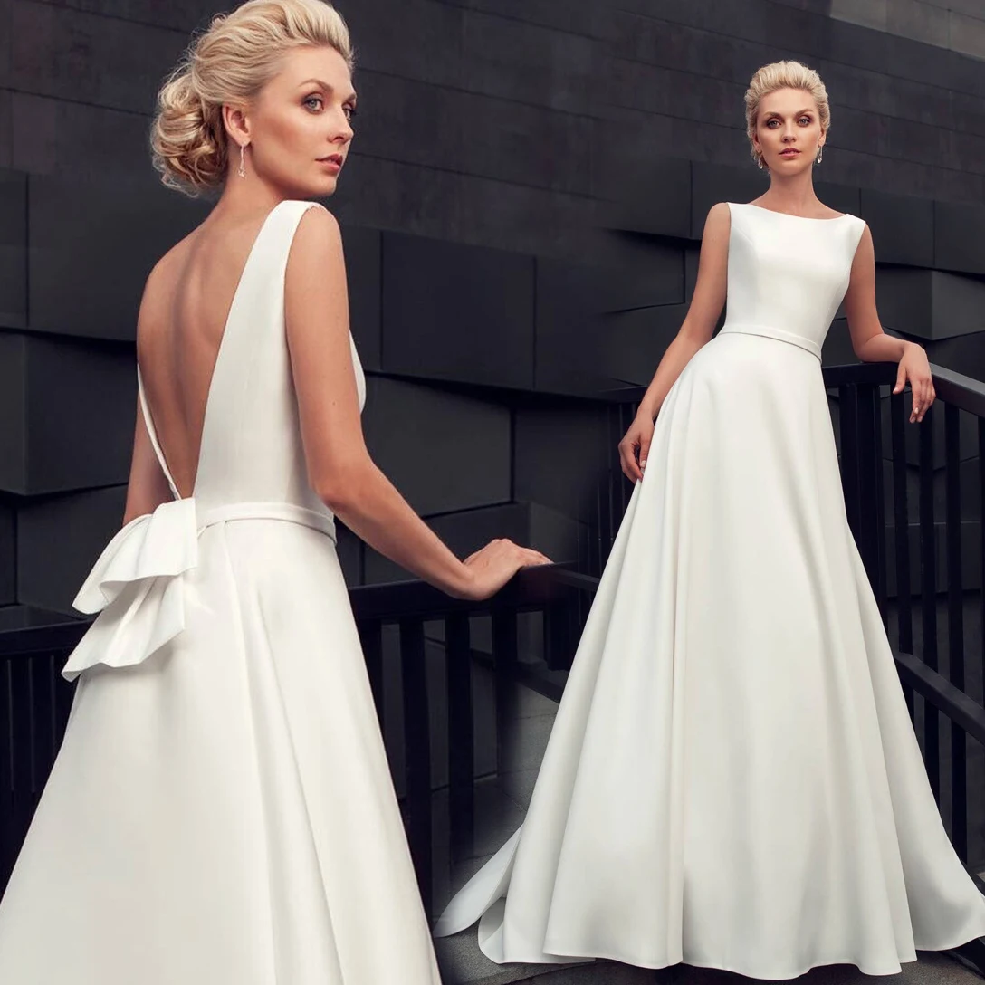 Vestido De Noiva 2021 Classic Satin Sexy Backless A-line Princess Luxury Wedding Dresses Robe De Mariee Custom Size
Vestido De Noiva 2021 Classic Satin Sexy Backless A-line Princess Luxury Wedding Dresses Robe De Mariee Custom Size