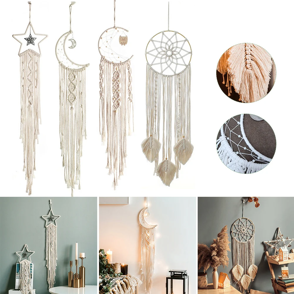 Dream Catcher Bohemian Woven Crochet Wall Art Moon Star Hanging Ornament Home Bedroom Living Room Decoration Gifts for Girls
Dream Catcher Bohemian Woven Crochet Wall Art Moon Star Hanging Ornament Home Bedroom Living Room Decoration Gifts for Girls