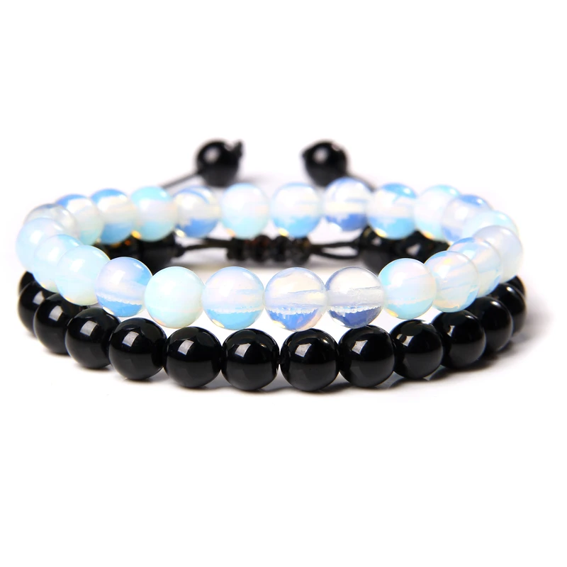 2Pcs/set White Opal Beaded Stretch Bracelet Set For Women Men Black Onyx Braided Bracelet Elastic Rope Handmade Reiki Jewelry
2Pcs/set White Opal Beaded Stretch Bracelet Set For Women Men Black Onyx Braided Bracelet Elastic Rope Handmade Reiki Jewelry