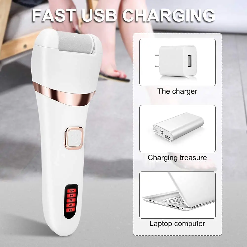 Rechargeable Electric Foot File Rasp with 2 Speeds to Eliminate Feet, Dead Skin and Calluses IPX7 Waterproof Pedicure Set
Rechargeable Electric Foot File Rasp with 2 Speeds to Eliminate Feet, Dead Skin and Calluses IPX7 Waterproof Pedicure Set