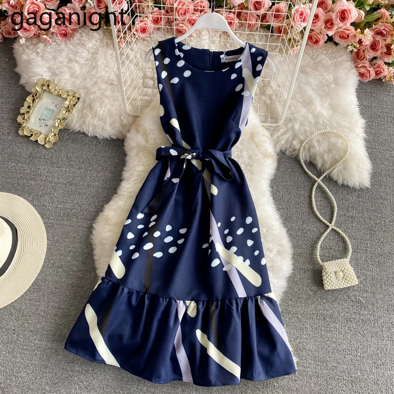Gaganight Sweet Women Sleeveless Mini Short Dress Fashion Sash Lady Chic Chiffon Girls Vestidos 2021 New Arrivals Party Robe
Gaganight Sweet Women Sleeveless Mini Short Dress Fashion Sash Lady Chic Chiffon Girls Vestidos 2021 New Arrivals Party Robe
