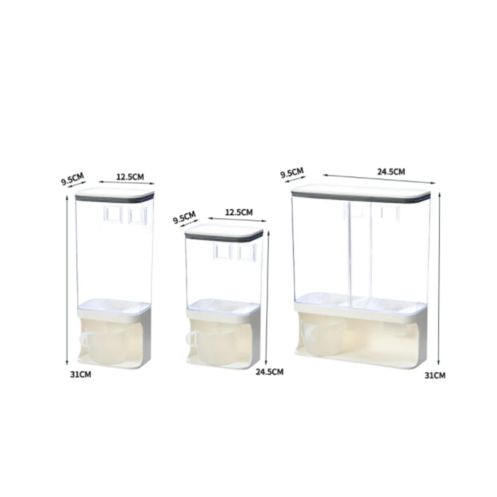 Wall Mounted Divided Rice Cereal Dispenser Plastic Transparent Storage Dry Food Dispenser Dry Food Fruit Storage Box for Kitchen
Wall Mounted Divided Rice Cereal Dispenser Plastic Transparent Storage Dry Food Dispenser Dry Food Fruit Storage Box for Kitchen