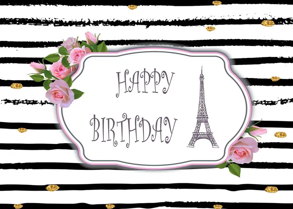 Photography Background Paris Eiffel Tower Flowers black white stripes Baby Birthday Customized Photo Backdrops For Photo Studio
Photography Background Paris Eiffel Tower Flowers black white stripes Baby Birthday Customized Photo Backdrops For Photo Studio