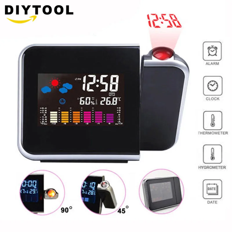 Best Selling Products LCD Alarm Clock Projection Digital Weather Snooze Alarm Clock LED Backlight Color Display Clock Projector
Best Selling Products LCD Alarm Clock Projection Digital Weather Snooze Alarm Clock LED Backlight Color Display Clock Projector