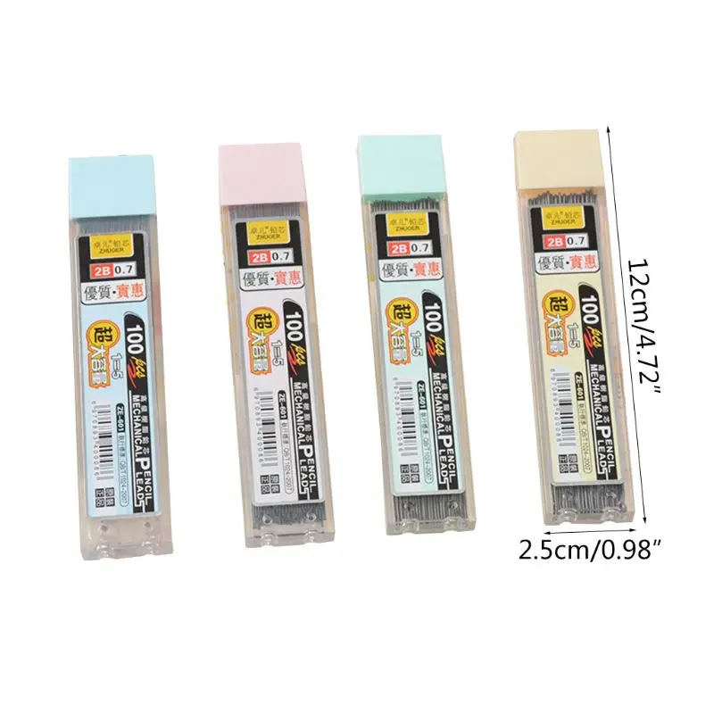 100Pcs/Box Graphite Lead 2B Mechanical Pencil Refill Plastic Automatic Pencil Lead
100Pcs/Box Graphite Lead 2B Mechanical Pencil Refill Plastic Automatic Pencil Lead