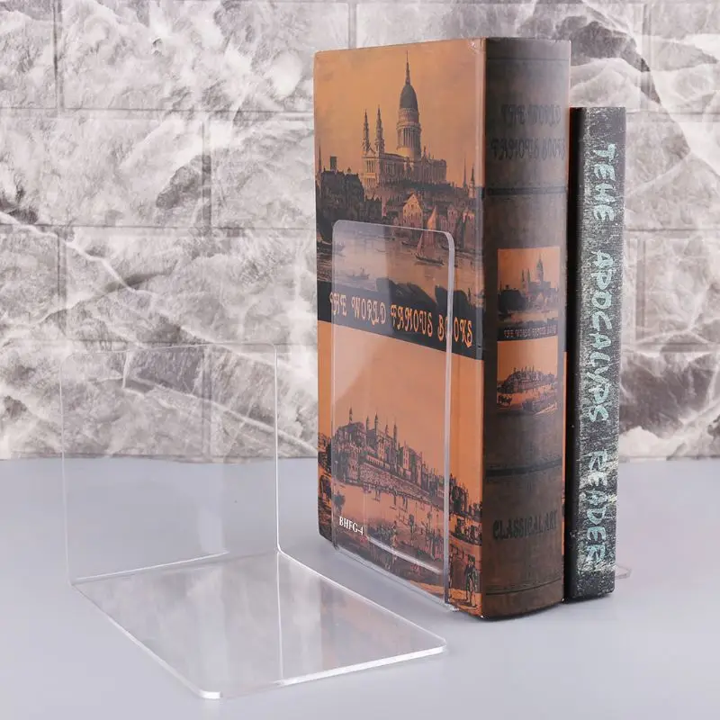2021 Hot Sale 2Pcs Clear Acrylic Bookends L-shaped Desk Organizer Desktop Book Holder School Stationery Office Supplies
2021 Hot Sale 2Pcs Clear Acrylic Bookends L-shaped Desk Organizer Desktop Book Holder School Stationery Office Supplies