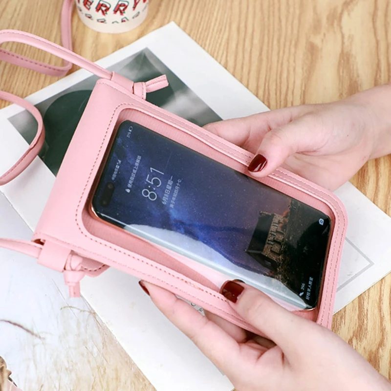 Mini Crossbody Cell Phone Pouch Purse PU Leather Shoulder Bag with Touch Screen Window
Mini Crossbody Cell Phone Pouch Purse PU Leather Shoulder Bag with Touch Screen Window
