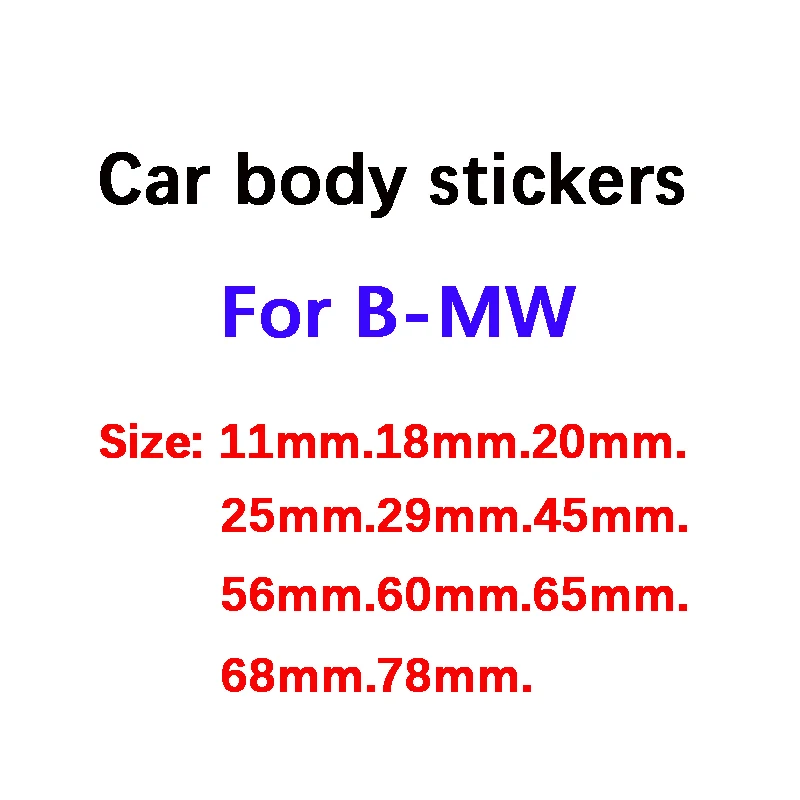 11 18 20 25 29 45 56 60 65 68 78 мм Автомобильная наклейка с эмблемой Bady для bmw F10 F20 F25 F30 E36 E39 E87 E60