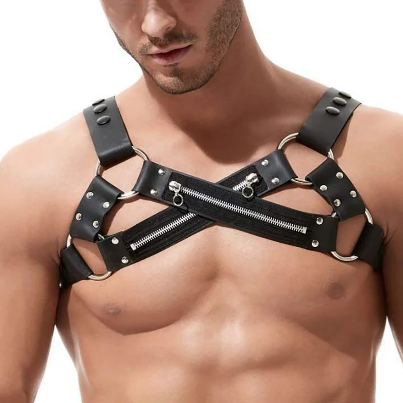 Men's Bondage Nightclub Wear Leather Belt Vest Men's Shoulder Strap Body Chest Muscle Belt Waist Belt Shoulder Strap
Men's Bondage Nightclub Wear Leather Belt Vest Men's Shoulder Strap Body Chest Muscle Belt Waist Belt Shoulder Strap