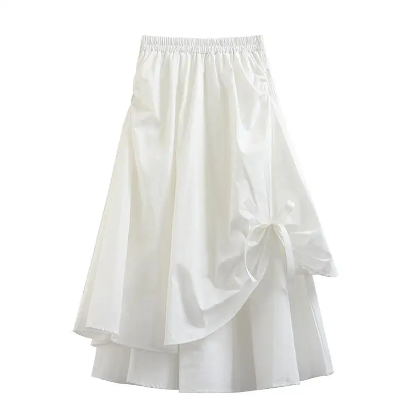 Irregular bow skirt women's mid length high waist thin shawl skirt niche design A-line SKIRT NEW
Irregular bow skirt women's mid length high waist thin shawl skirt niche design A-line SKIRT NEW