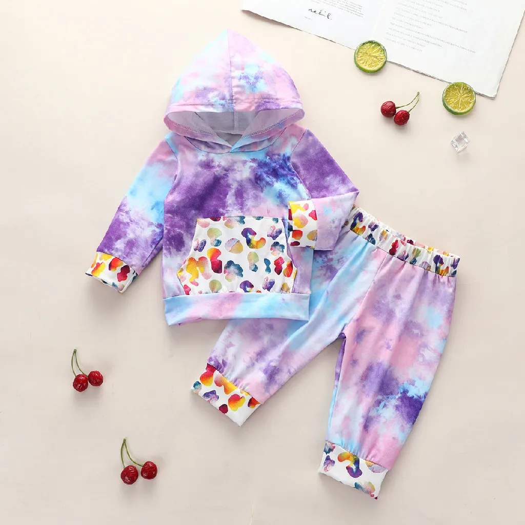 TELOTUNY Children's clothing Newborn Baby Girls Long Sleeve Rainbow Splice Tie-Dye Hoodie Tops +Pants Set baby girl clothes
TELOTUNY Children's clothing Newborn Baby Girls Long Sleeve Rainbow Splice Tie-Dye Hoodie Tops +Pants Set baby girl clothes