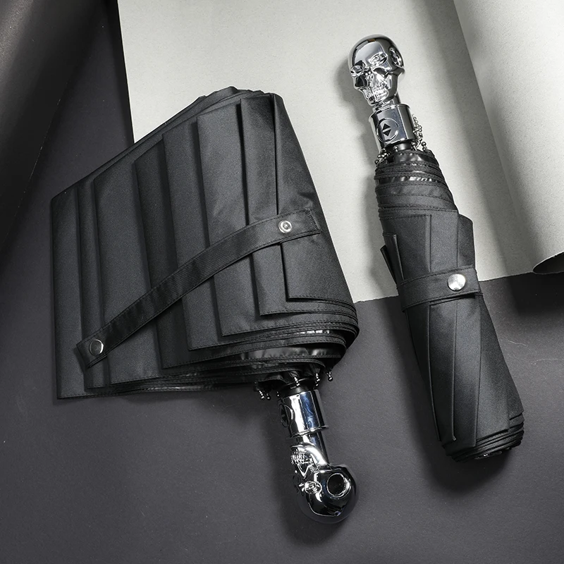Skulls Luxury Umbrella Men Full Automatic Windproof Folding Umbrella Rain Women Black Coating Sun Quality Portable Gift Idea Y6S
Skulls Luxury Umbrella Men Full Automatic Windproof Folding Umbrella Rain Women Black Coating Sun Quality Portable Gift Idea Y6S