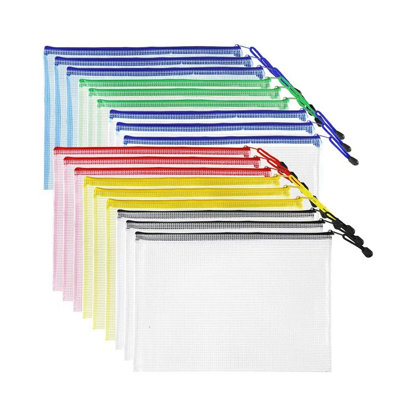 18Pcs Plastic Mesh Zip Document Holder, Letter Size Waterproof Document Pouch for School Office Supplies, Arts & Crafts Organizi
18Pcs Plastic Mesh Zip Document Holder, Letter Size Waterproof Document Pouch for School Office Supplies, Arts & Crafts Organizi