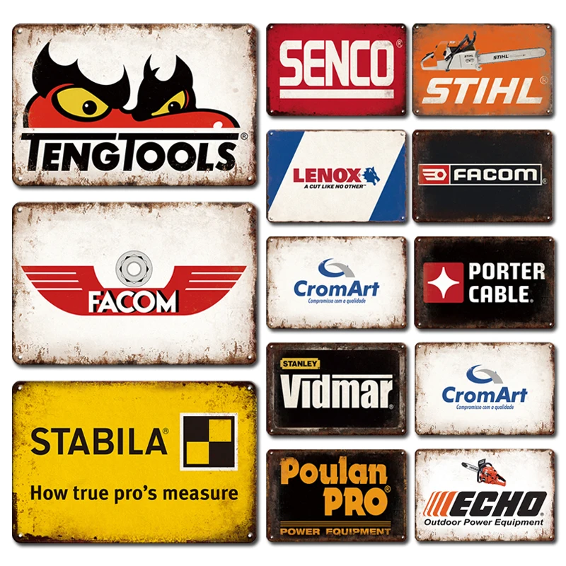 Vintage Hand tools Metal Plaque Tin Sign Retro Power tools Metal Plate Garage Tool Room Wall Decoration Accessories
Vintage Hand tools Metal Plaque Tin Sign Retro Power tools Metal Plate Garage Tool Room Wall Decoration Accessories