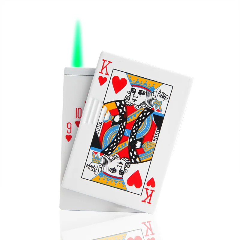 Playing Card Lighter Jet Windproof Smoking Cigarette Lighter Accessories with Light Funny Funny Butane Gas Gadgets for Men
Playing Card Lighter Jet Windproof Smoking Cigarette Lighter Accessories with Light Funny Funny Butane Gas Gadgets for Men
