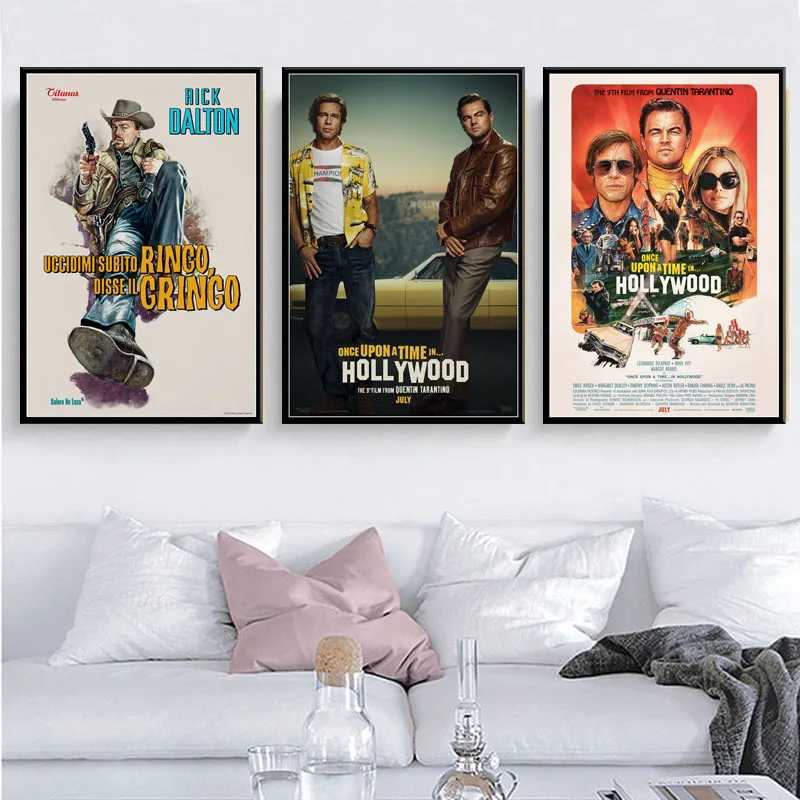 Картина Once Upon a Time in Hollywood художественный постер на холсте настенный Декор для