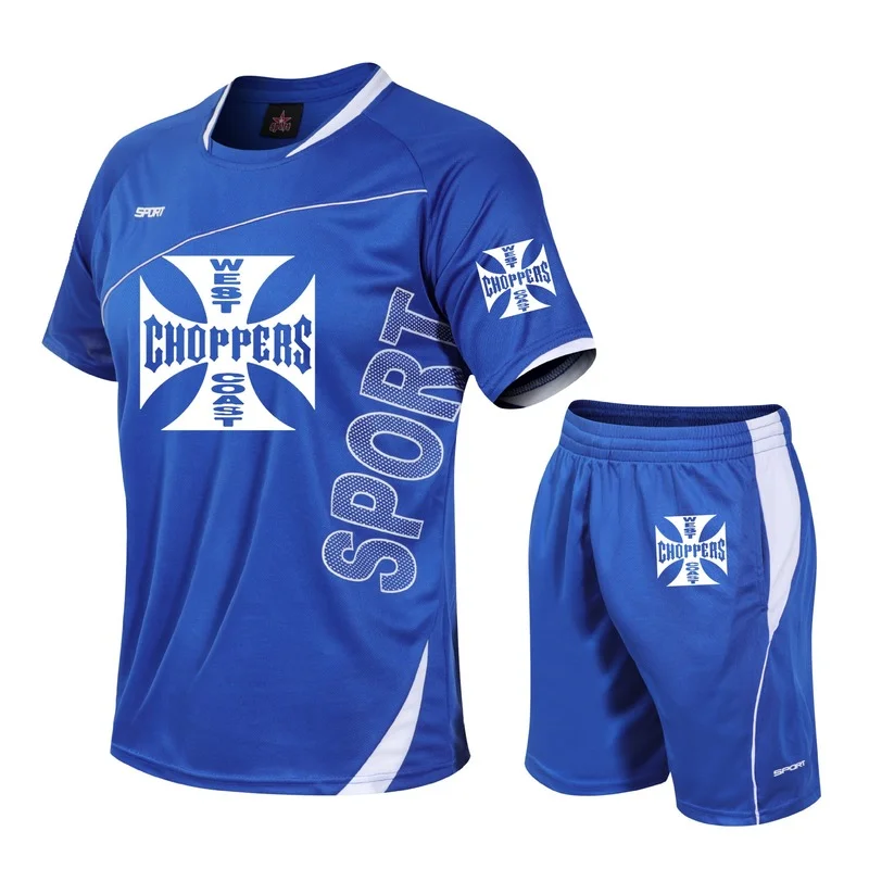 NEW Summer Men's Splicing suits West Coast choppers Printing high quality cotton Casual Men's short sleeve+shorts 2-piece set
NEW Summer Men's Splicing suits West Coast choppers Printing high quality cotton Casual Men's short sleeve+shorts 2-piece set