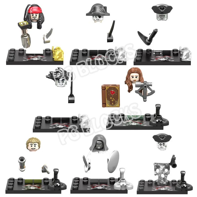8Pcs/set Caribbean Pirates Building Blocks Salazar Captain Jack Carina Smyth Henry Lesaro Mini Figures Toys for Children Gifts
8Pcs/set Caribbean Pirates Building Blocks Salazar Captain Jack Carina Smyth Henry Lesaro Mini Figures Toys for Children Gifts