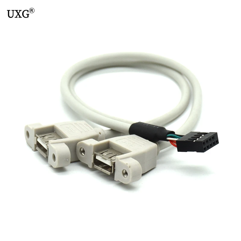 1FT 30cm Motherboard Internal 9Pin 9P To Double 2 Port USB 2.0 A Female Panel Mount DATA Cable
1FT 30cm Motherboard Internal 9Pin 9P To Double 2 Port USB 2.0 A Female Panel Mount DATA Cable