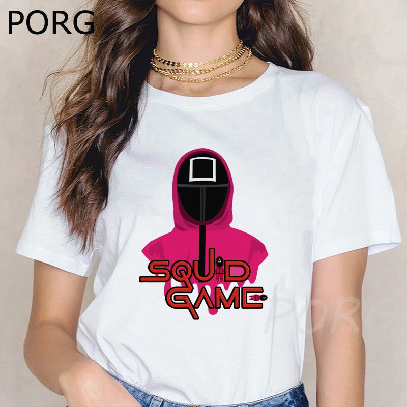 Korean Teleplay Squid Game T-shirt Men Women Fashion Casual Cool Short Sleeved T Shirt Harajuku Streetwear Squid Game Costume
Korean Teleplay Squid Game T-shirt Men Women Fashion Casual Cool Short Sleeved T Shirt Harajuku Streetwear Squid Game Costume