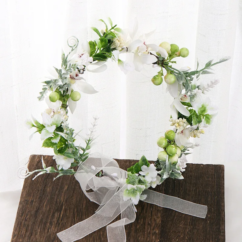 Fashion Bride Headdress Flower Crown Korean Bridal Headdress Leaf Head Wreath Hair Ornaments Wedding Party Hairbands Wholesale
Fashion Bride Headdress Flower Crown Korean Bridal Headdress Leaf Head Wreath Hair Ornaments Wedding Party Hairbands Wholesale
