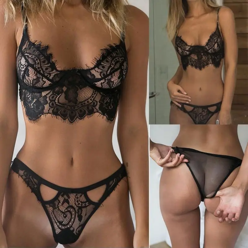 Exotic Bra Suit For Women Hollow Out Transparent Comfortable Thin Underwear Sexy Eyelash Lace Three-Point
Exotic Bra Suit For Women Hollow Out Transparent Comfortable Thin Underwear Sexy Eyelash Lace Three-Point