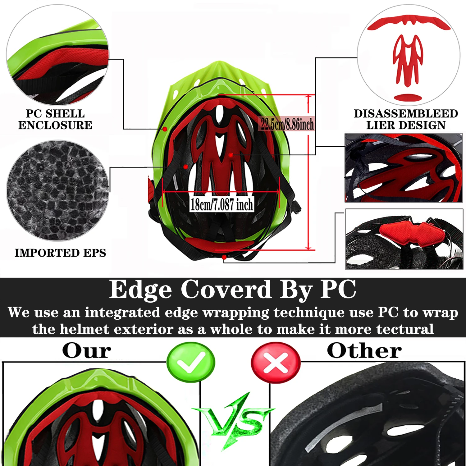 CYCABEL Titanium Black Bicycle Helmet In-mold PC Safe Hat Road Mountain Bike Helmet Ultralight MTB Sport Riding Cycling Helmet
CYCABEL Titanium Black Bicycle Helmet In-mold PC Safe Hat Road Mountain Bike Helmet Ultralight MTB Sport Riding Cycling Helmet