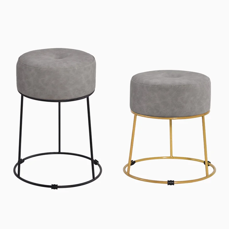 Home Round Stool Wrought Iron Stool Leather Art Bench Creative Simple Dining Stool Fashion Makeup Stool Make Up Chair
Home Round Stool Wrought Iron Stool Leather Art Bench Creative Simple Dining Stool Fashion Makeup Stool Make Up Chair