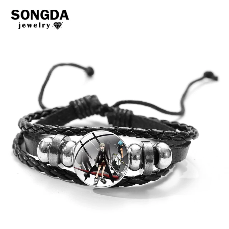 Soul Eater Leather Bracelet Albarn Maka Death the Kid Glass Art Picture Cosplay Fans Accessories Multilayer Braided Rope Jewelry 
Soul Eater Leather Bracelet Albarn Maka Death the Kid Glass Art Picture Cosplay Fans Accessories Multilayer Braided Rope Jewelry