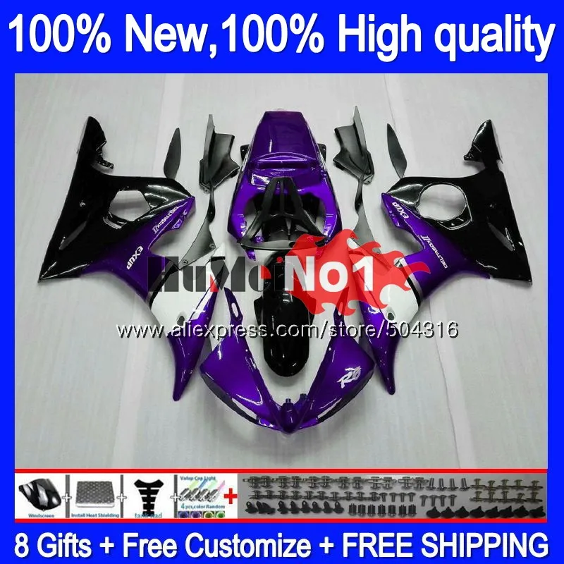 Корпус для YAMAHA YZF600 YZF R6 600CC YZF 600 R 6 CC 5MC.118 YZF-600 2003 2004 YZFR6 03 04 05 фиолетовые белые обтекатели
Корпус для YAMAHA YZF600 YZF R6 600CC YZF 600 R 6 CC 5MC.118 YZF-600 2003 2004 YZFR6 03 04 05 фиолетовые белые обтекатели