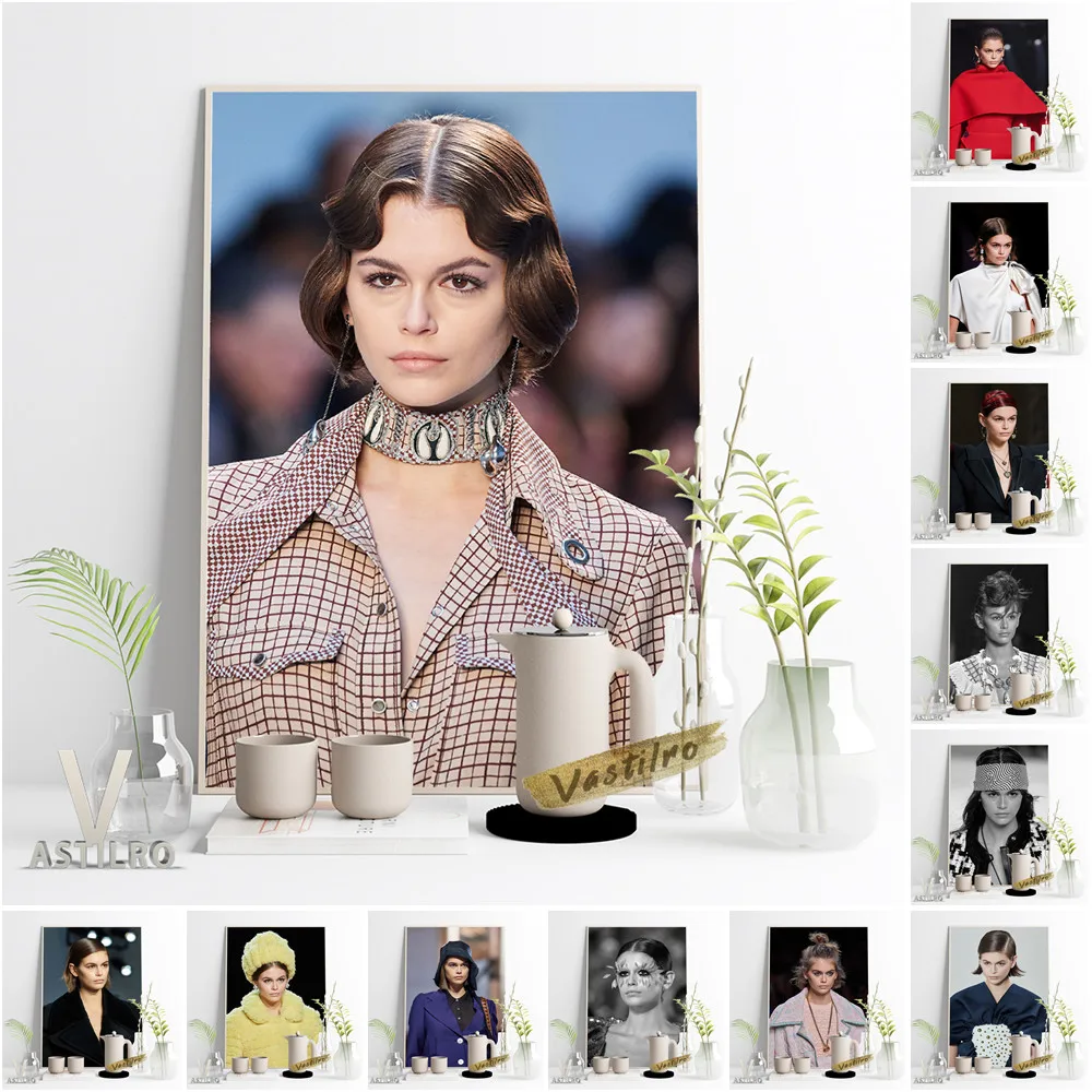 Постер Kaia Jordan Gerber подиумная печать модная модель звезда фотография настенная