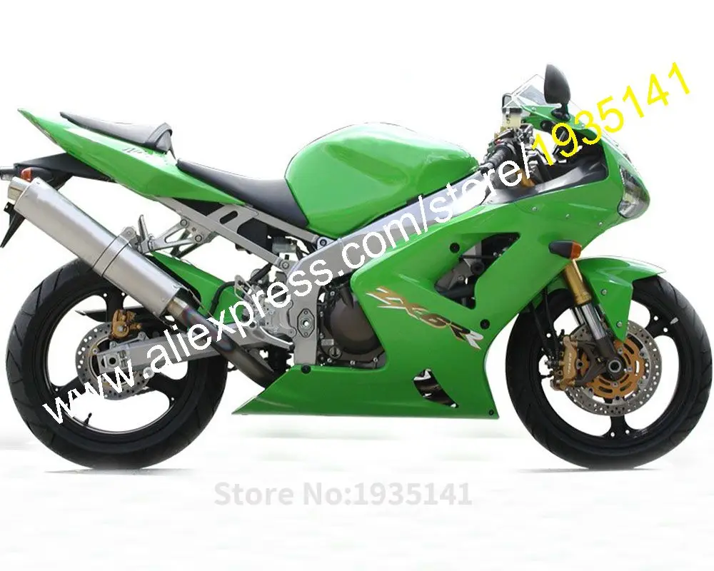 

Для Kawasaki Ninja ZX6R 03 04 ZX 6R 636 2003 ZX-6R, зеленый комплект обтекателей для мотоциклов (литьё под давлением)