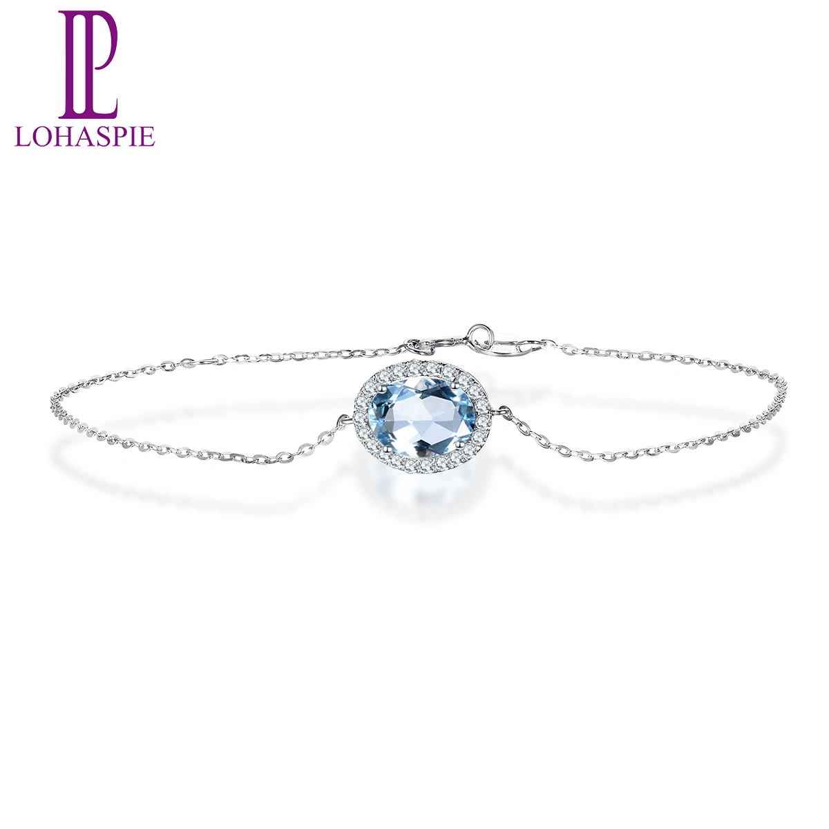 LP Charm-Bracelet Fine Jewelry Solid 18K White Gold 1.14ct Natural Gemstone Aquamarine & Diamonds Bracelets For Women Birthday
LP Charm-Bracelet Fine Jewelry Solid 18K White Gold 1.14ct Natural Gemstone Aquamarine & Diamonds Bracelets For Women Birthday