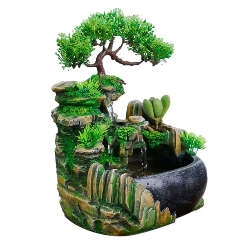Simulation Resin Rockery Fake Tree Feng Shui Waterfall Humidifier Decoration for Office Home,US Plug
Simulation Resin Rockery Fake Tree Feng Shui Waterfall Humidifier Decoration for Office Home,US Plug