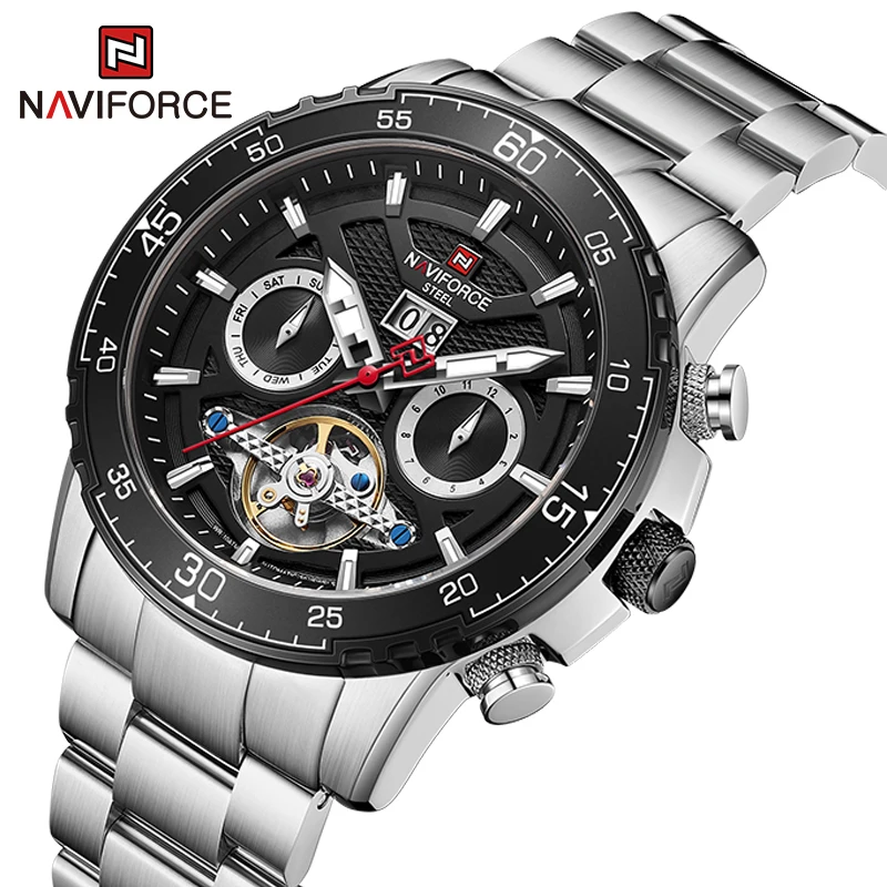 Часы наручные NAVIFORCE Мужские механические, модные водонепроницаемые светящиеся с автоматическим механизмом, полностью из нержавеющей стали
Часы наручные NAVIFORCE Мужские механические, модные водонепроницаемые светящиеся с автоматическим механизмом, полностью из нержавеющей стали