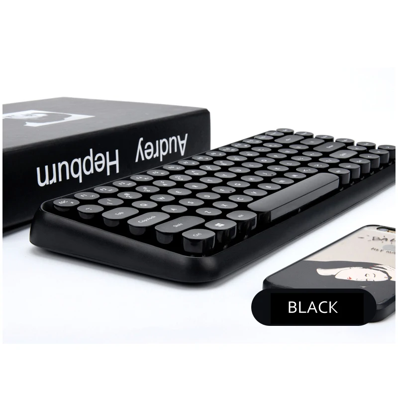 Маленькая Беспроводная Bluetooth-клавиатура портативная мини-клавиатура с 78